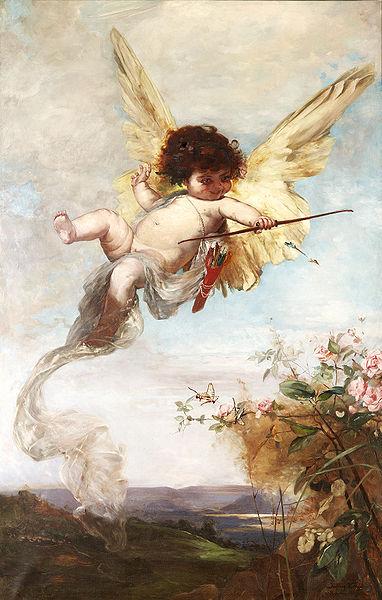 Julius Kronberg Cupid with a Bow oil painting image